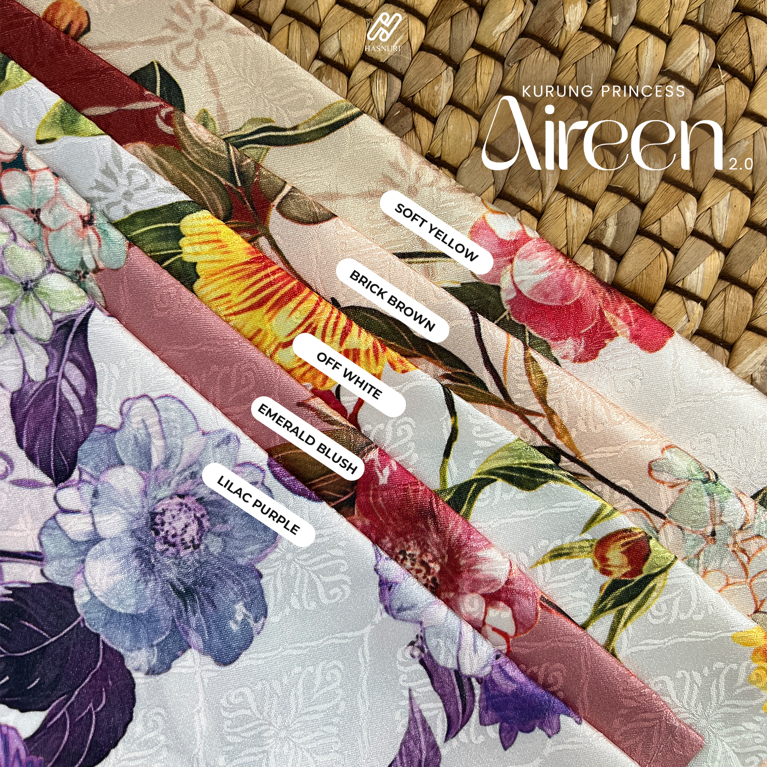 Kurung Princess Aireen 2.0 - Emerald Blush