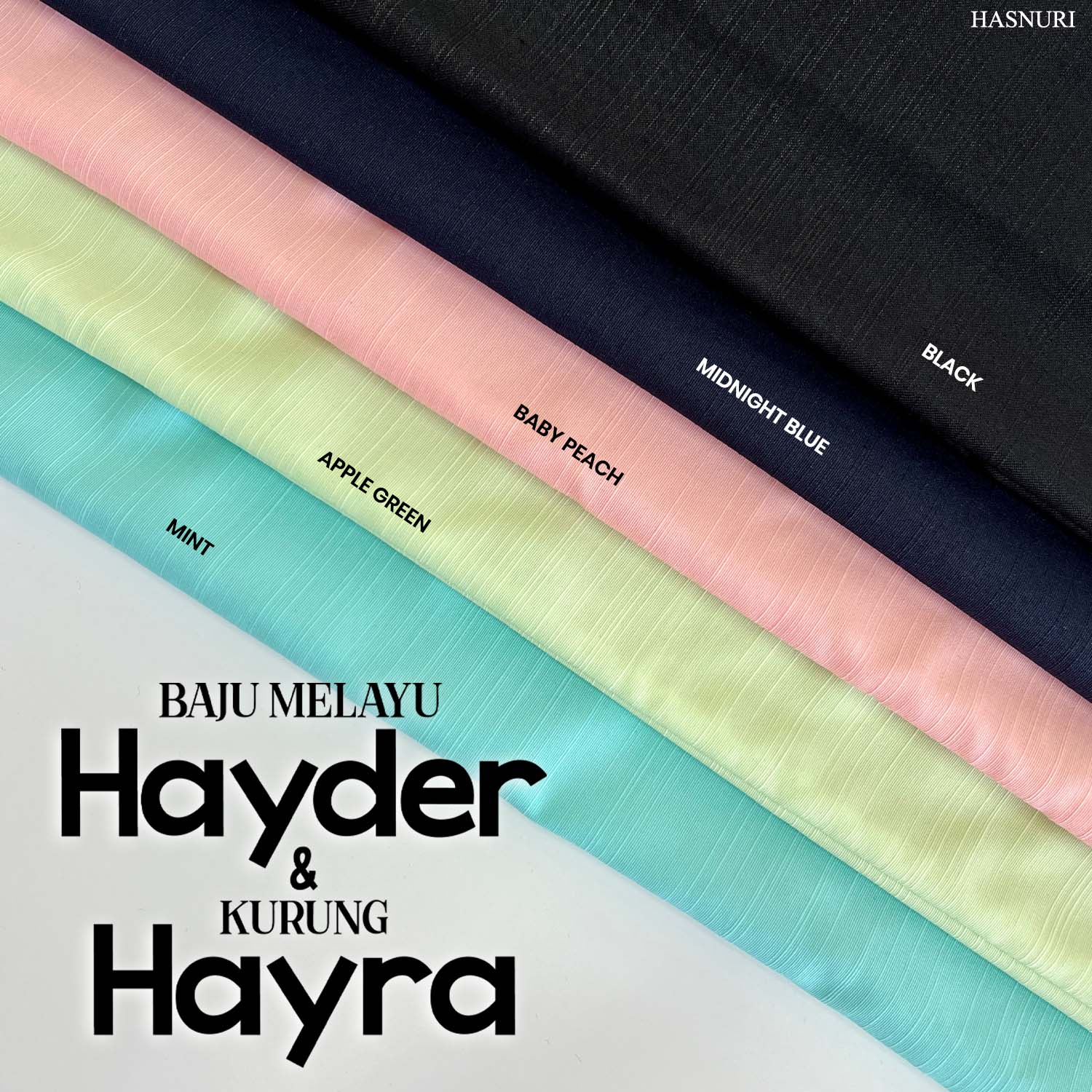 Baju Melayu Hayder - Black