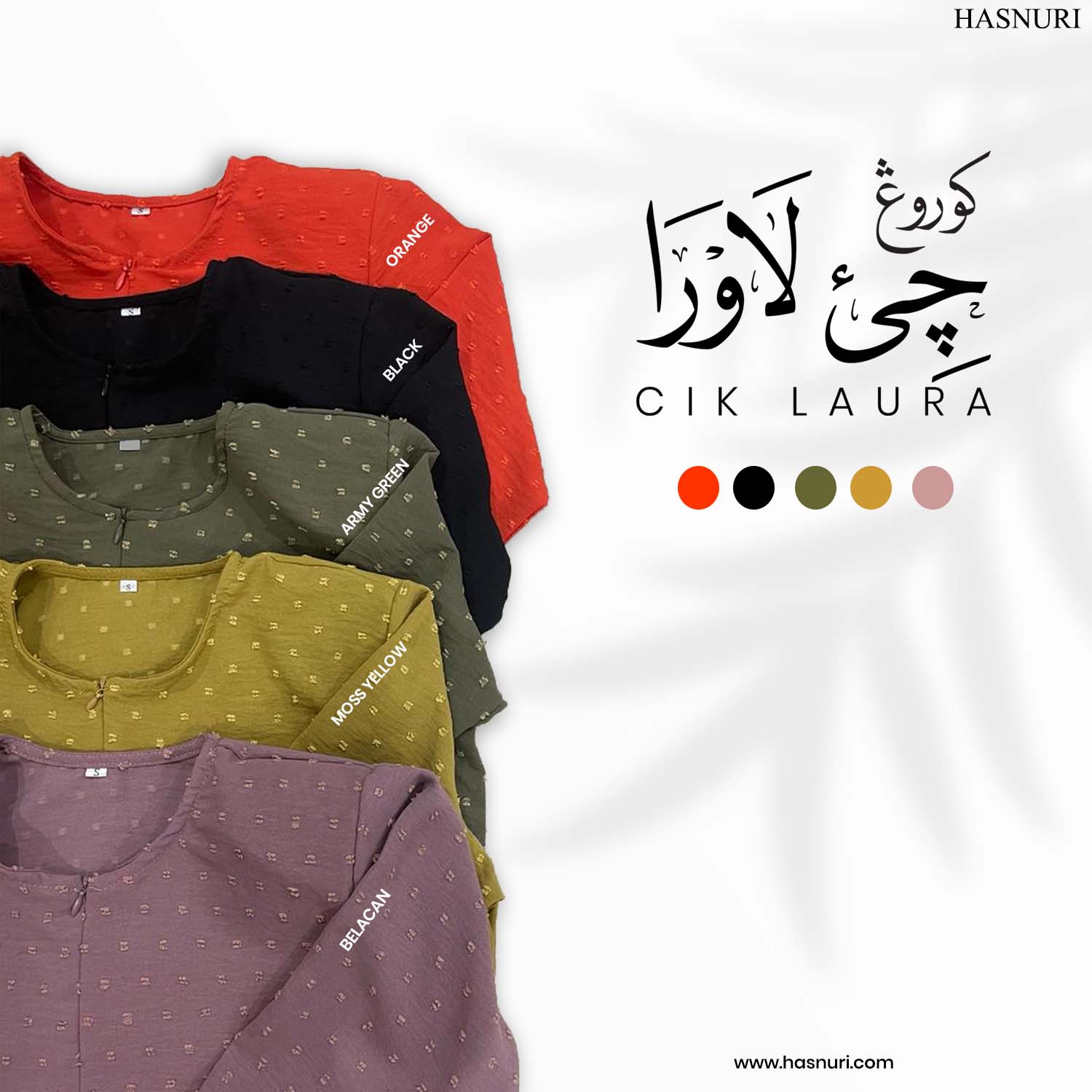 Kurung Cik Laura - Orange