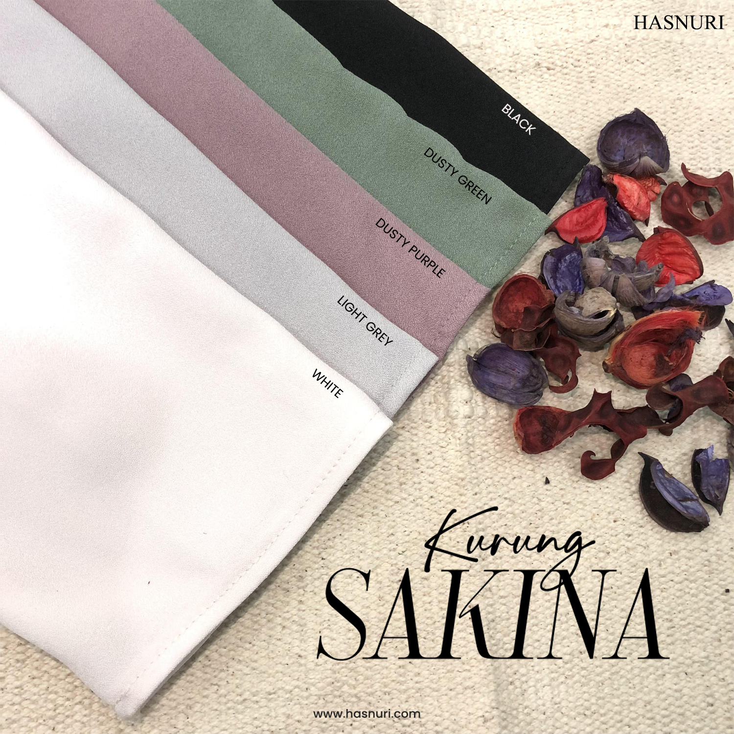 Kurung Sakina Kids - Light Grey