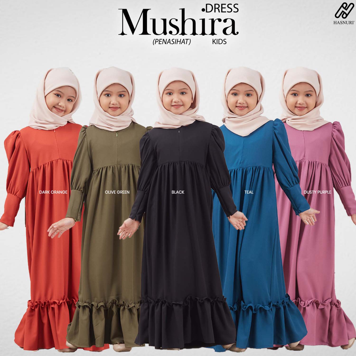 Dress Mushira Kids - Dusty Purple