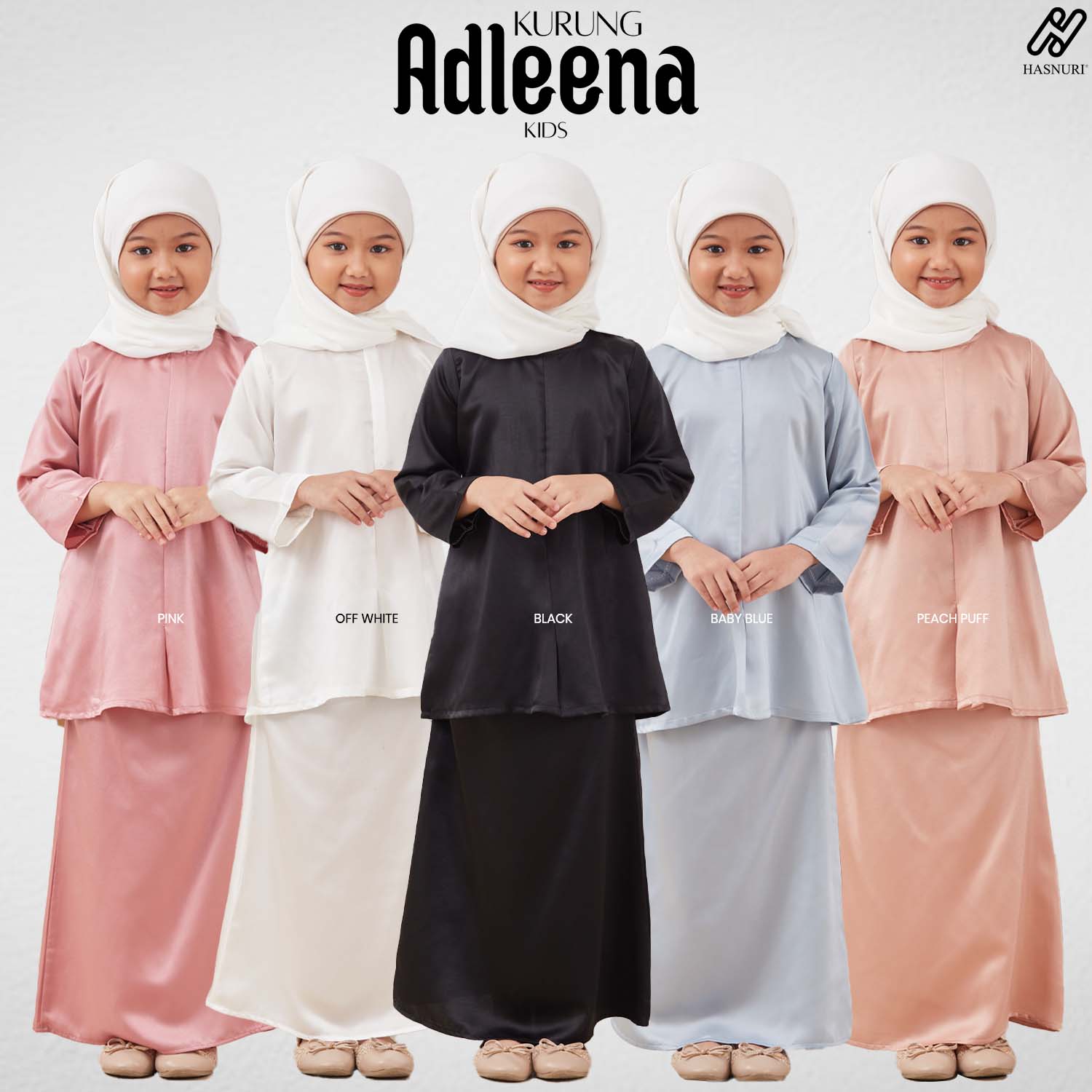 Kurung Adleena Kids - Pink