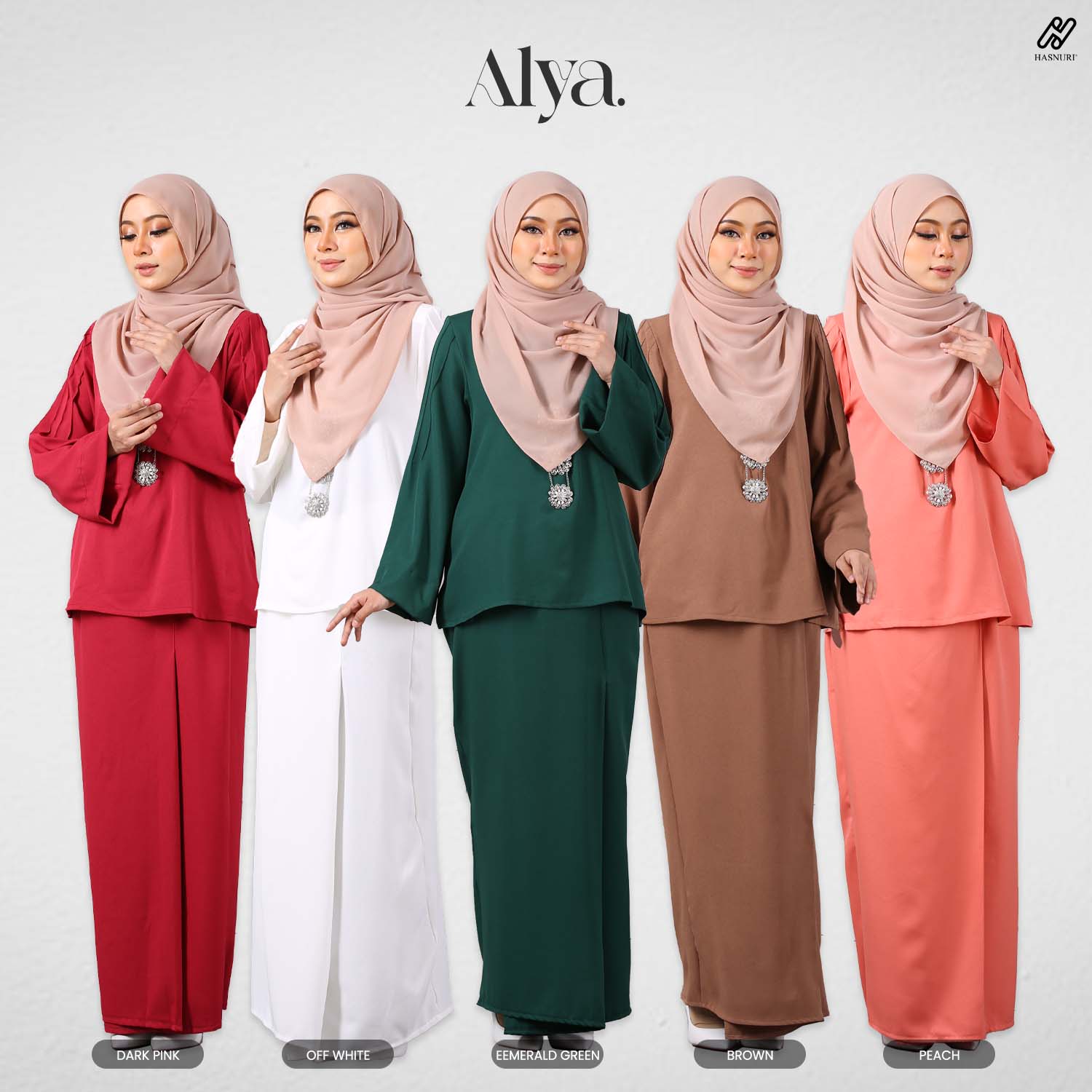 Kurung Alya - Emerald Green