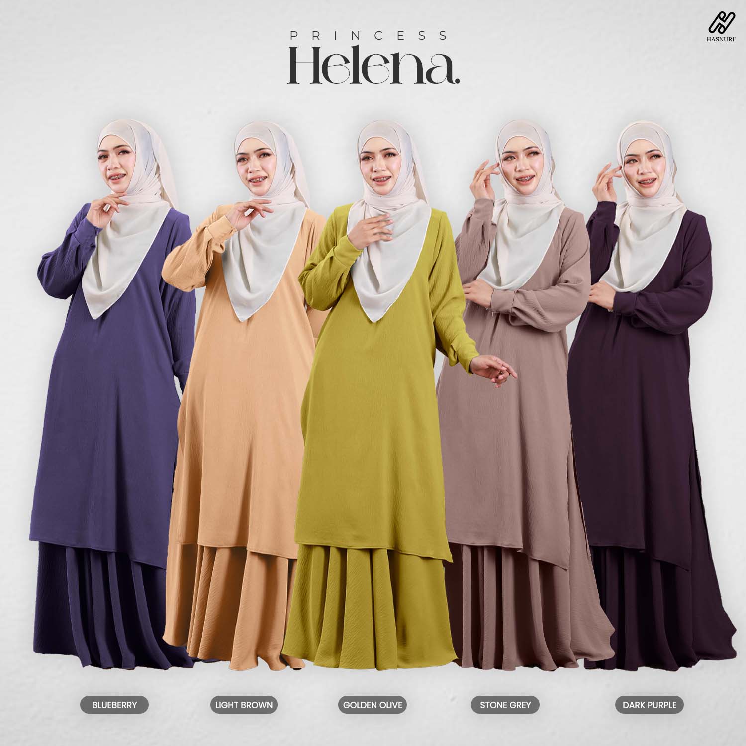 Kurung Princess Helena - Golden Olive
