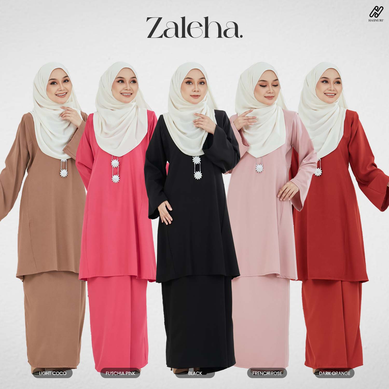 Kurung Zaleha - Dark Orange