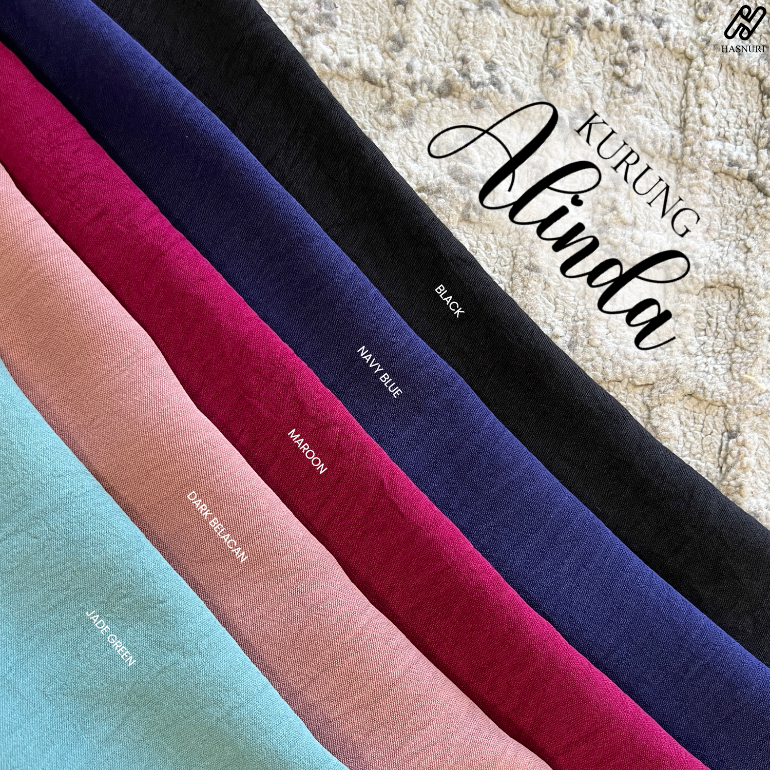 Kurung Alinda - Navy Blue