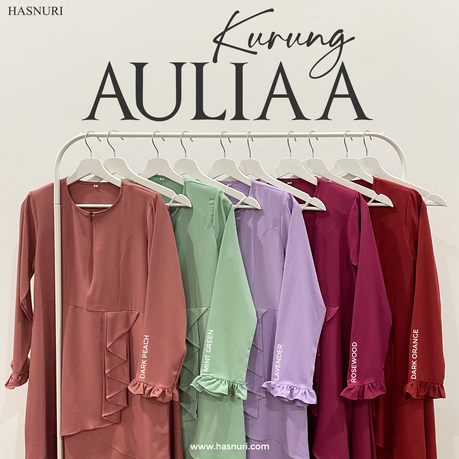 Kurung Auliaa - Dark Orange