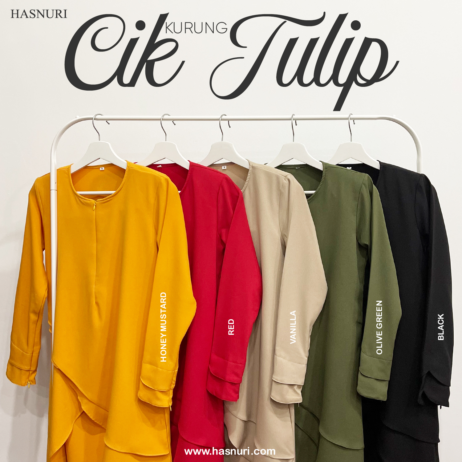 Kurung Cik Tulip - Plum