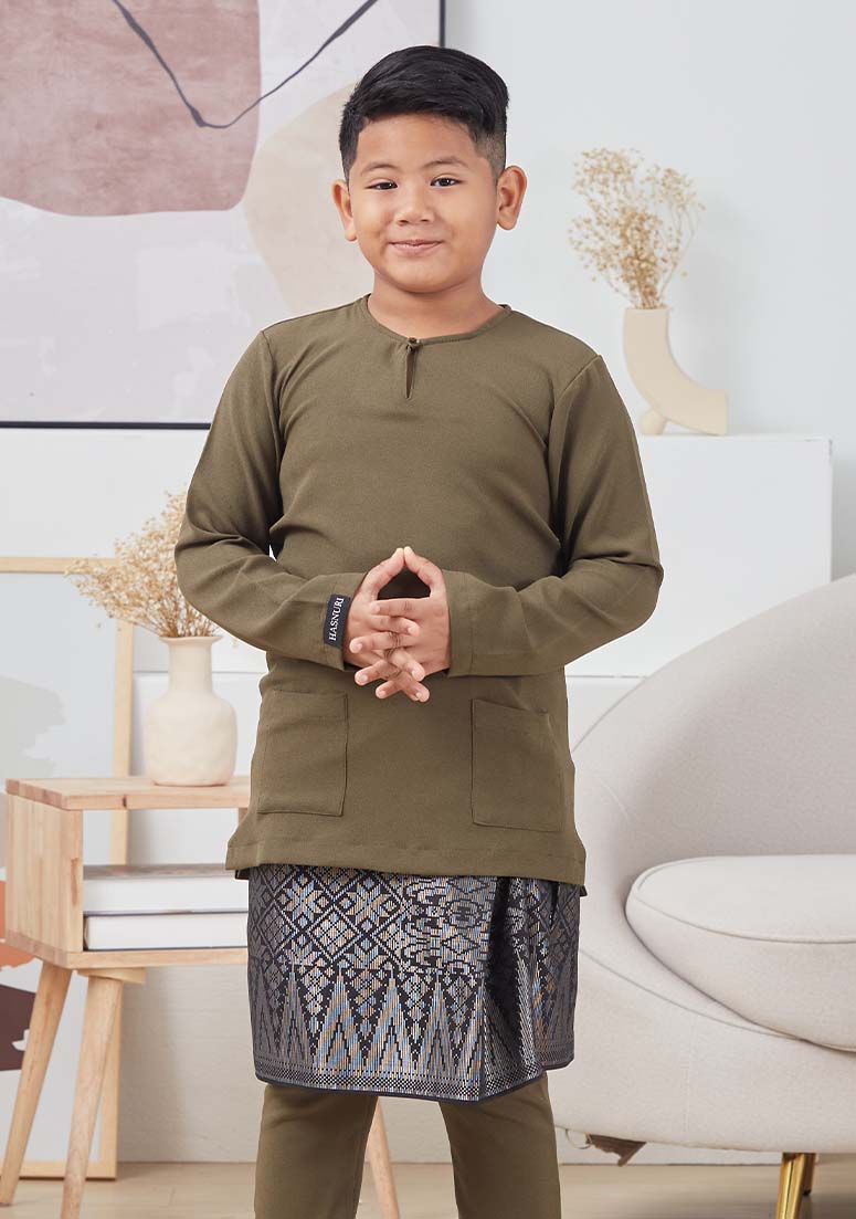 Baju Melayu Mateen Kids - Olive Green&w=300&zc=1