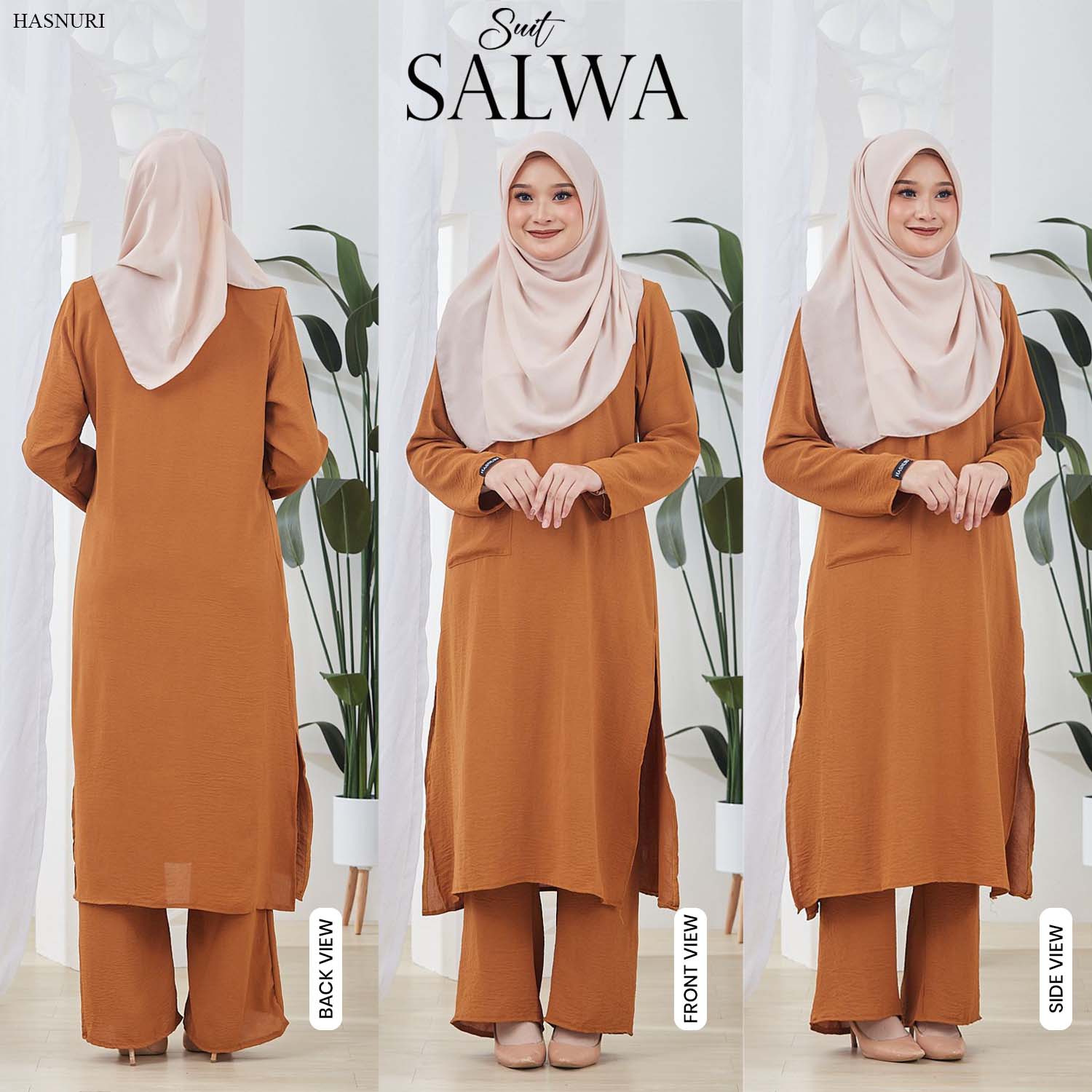 Suit Salwa - Maroon