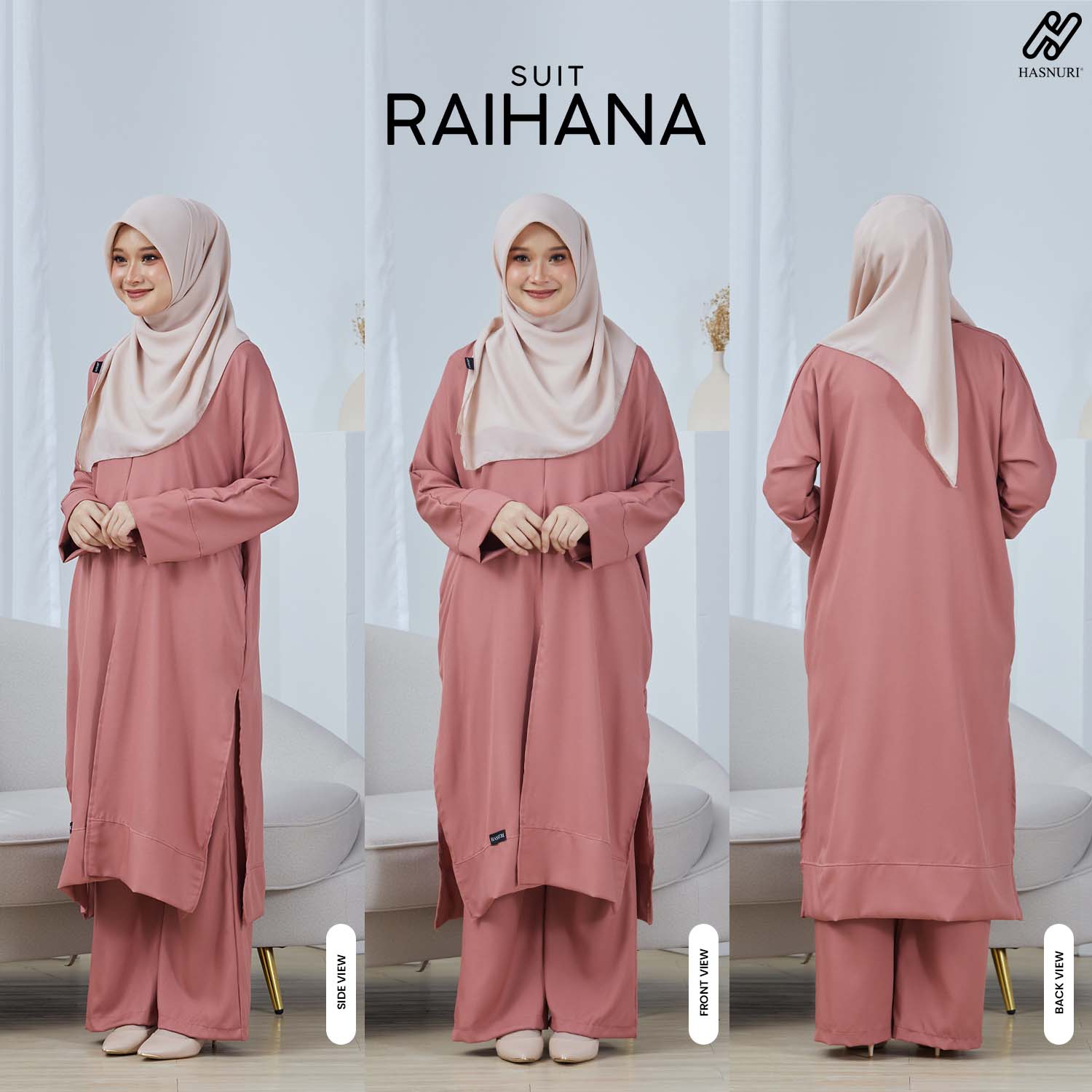 Suit Raihana - Deep Peach