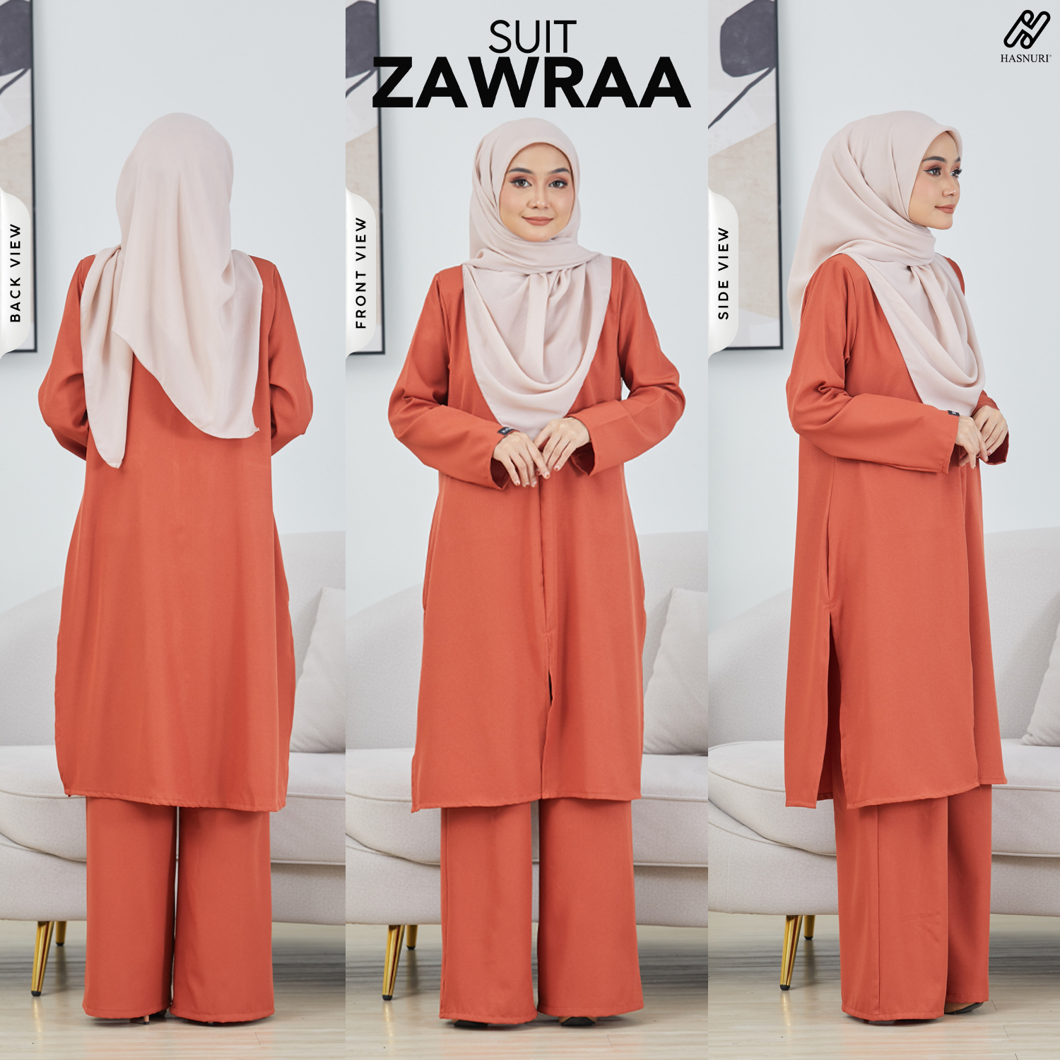 Suit Zawraa - Dusty Orange