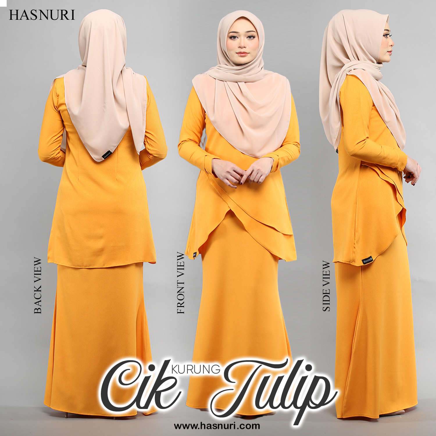 Kurung Cik Tulip - Plum