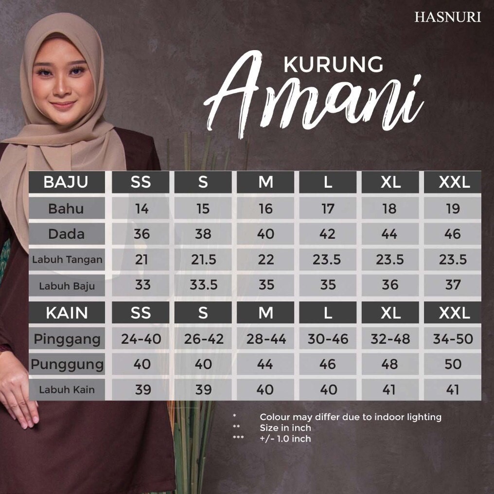 Kurung Amani - Black