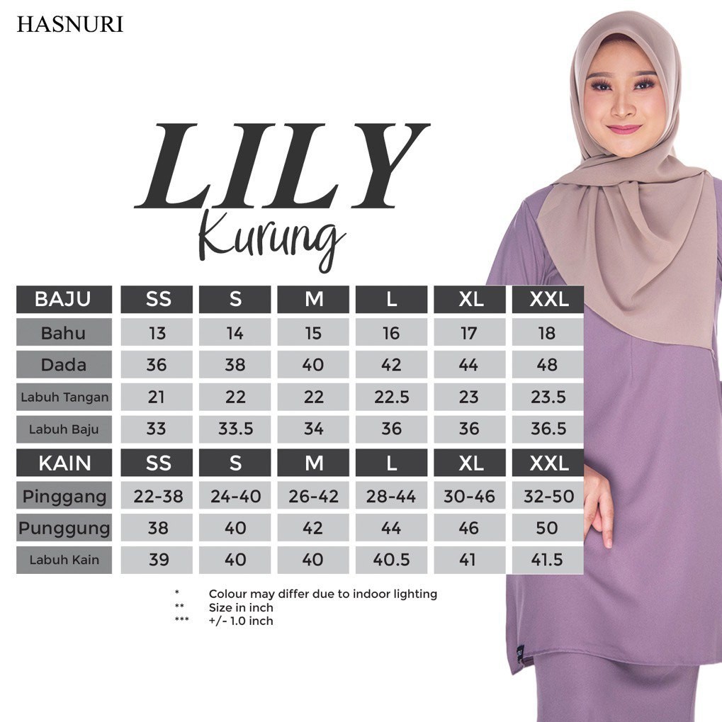Kurung Lily - Maroon