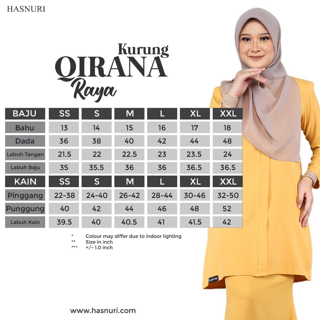Kurung Qirana - Mustard