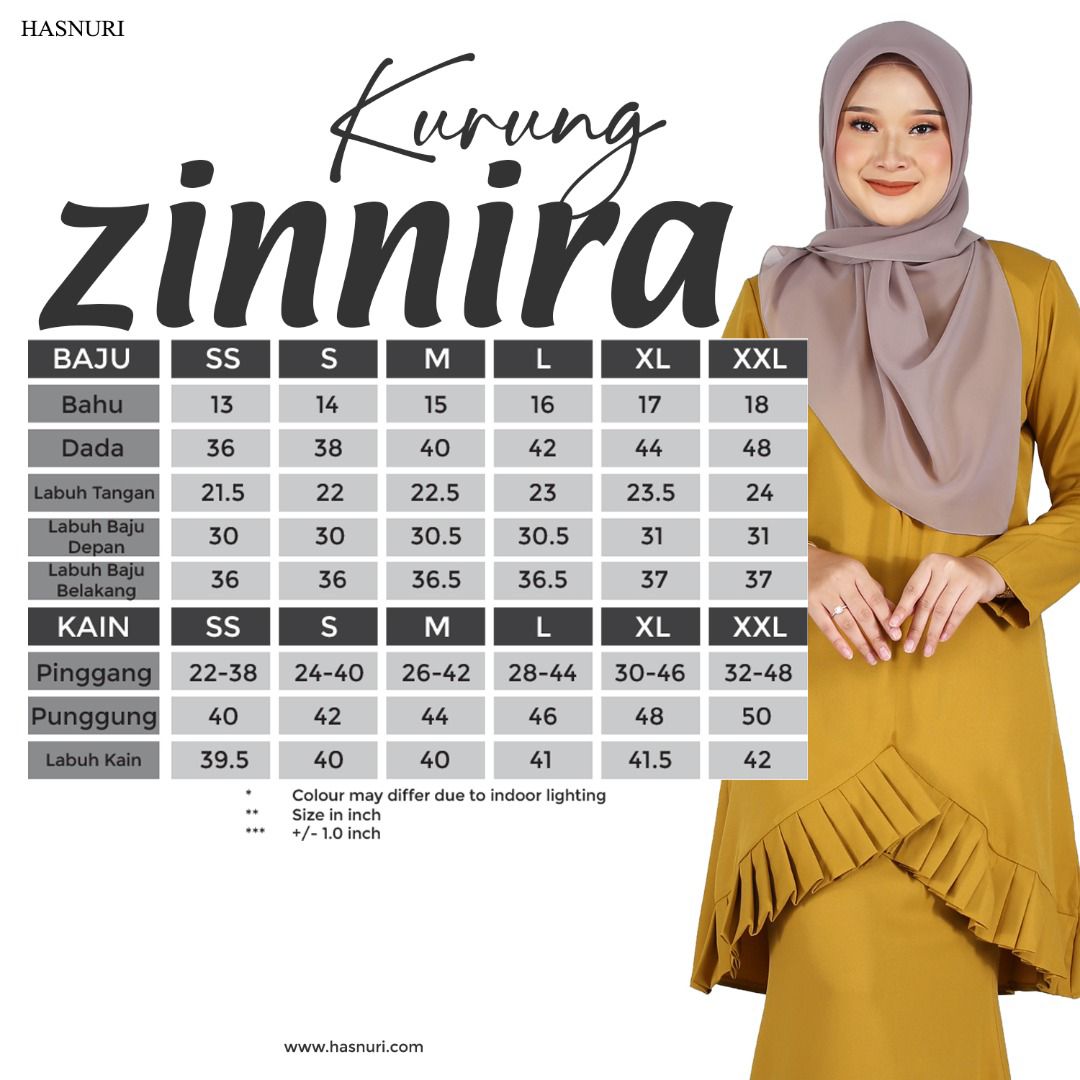Kurung Zinnira - Mustard