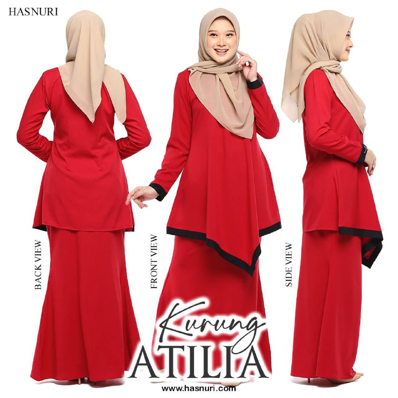 Kurung Atilia - Dark Orange