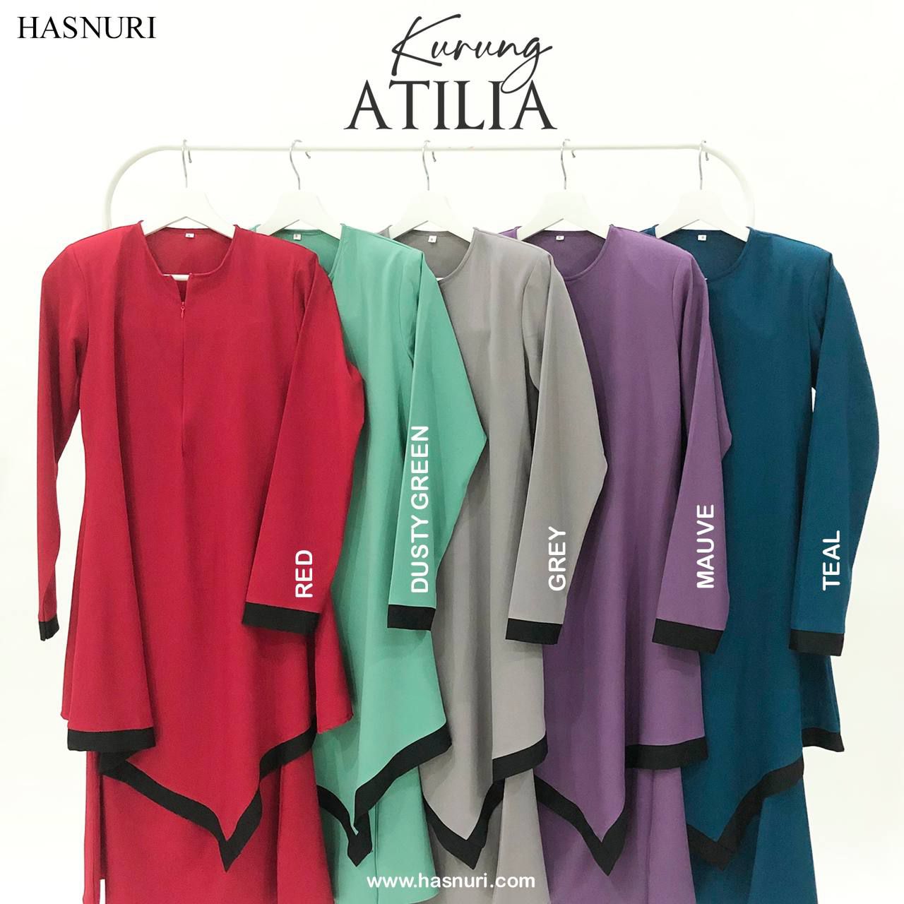 Kurung Atilia - Red