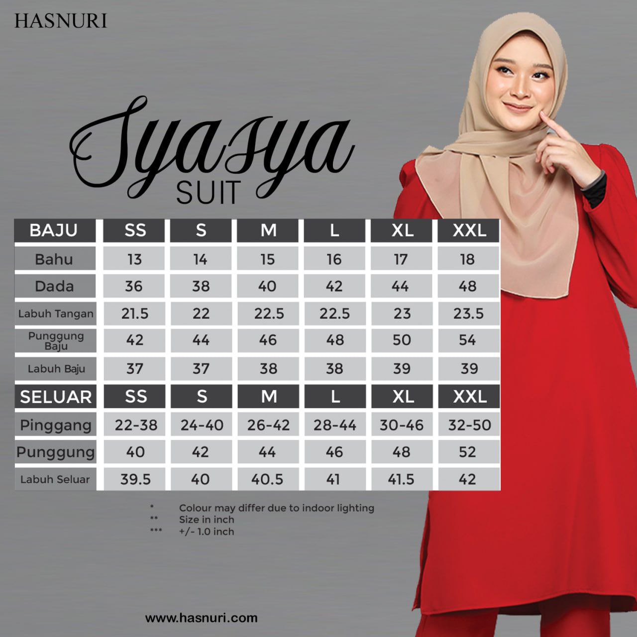 Suit Syasya - Red