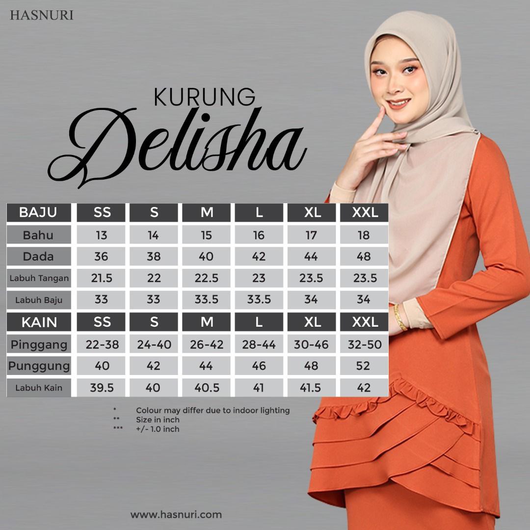 Kurung Delisha - Peach