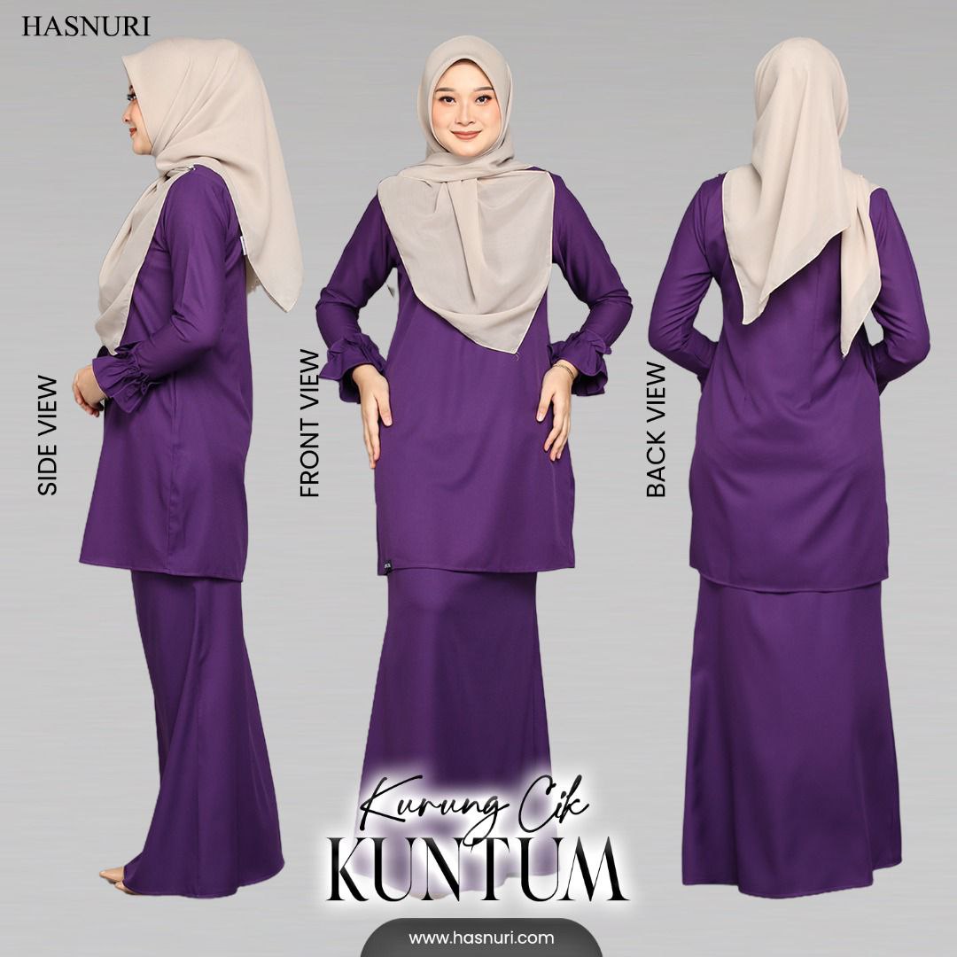 Kurung Cik Kuntum - Gold