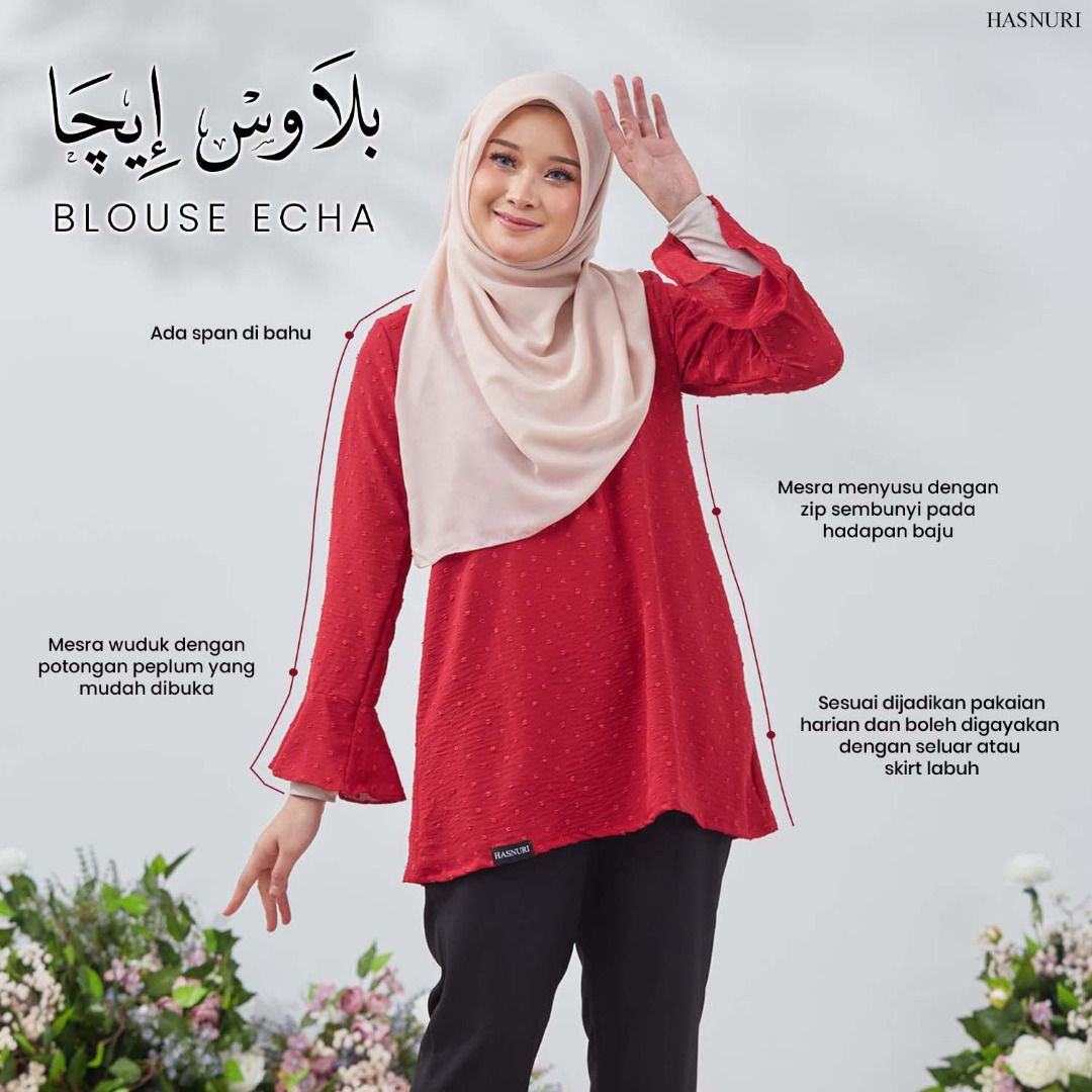 Blouse Echa - Dusty Blue