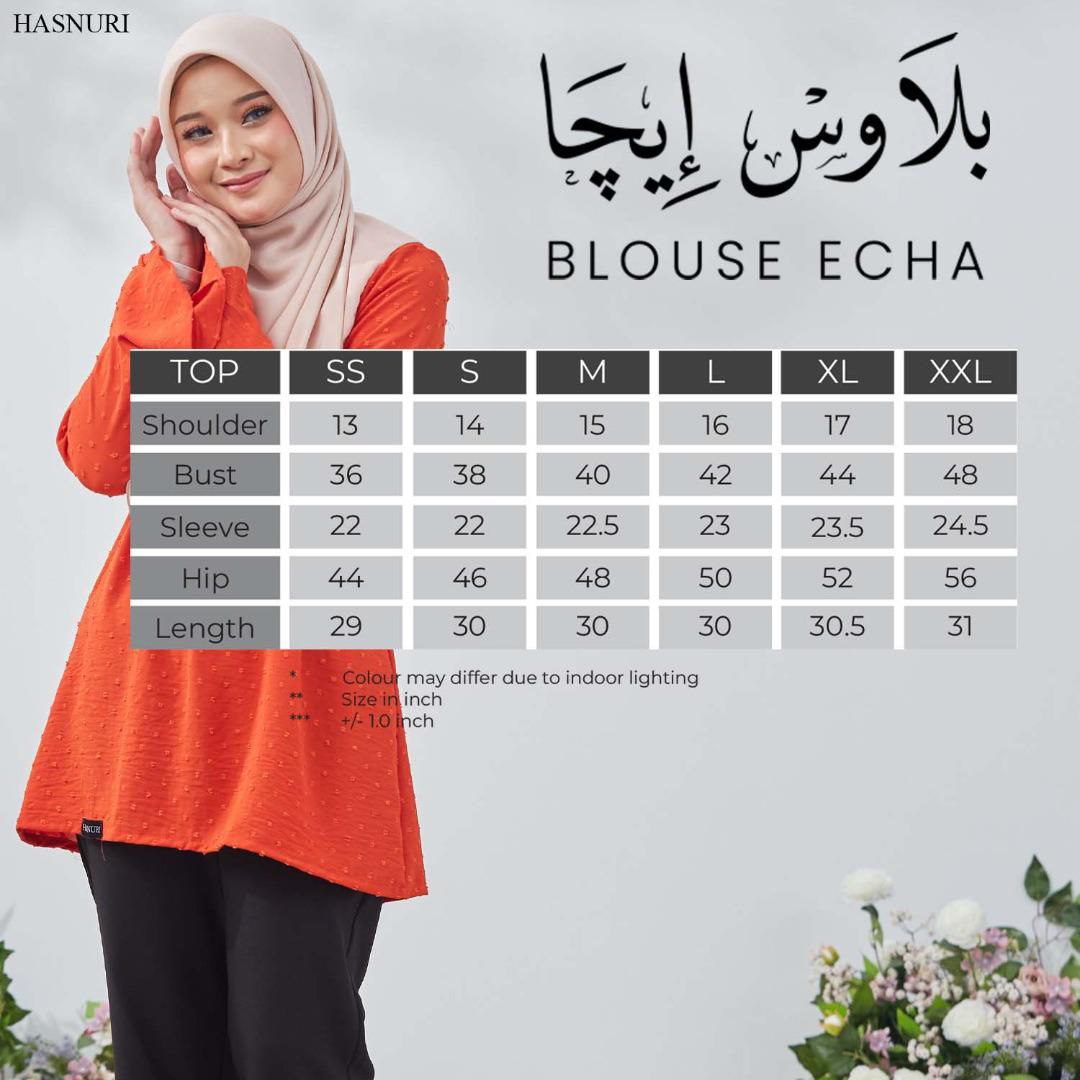 Blouse Echa - Red Maroon