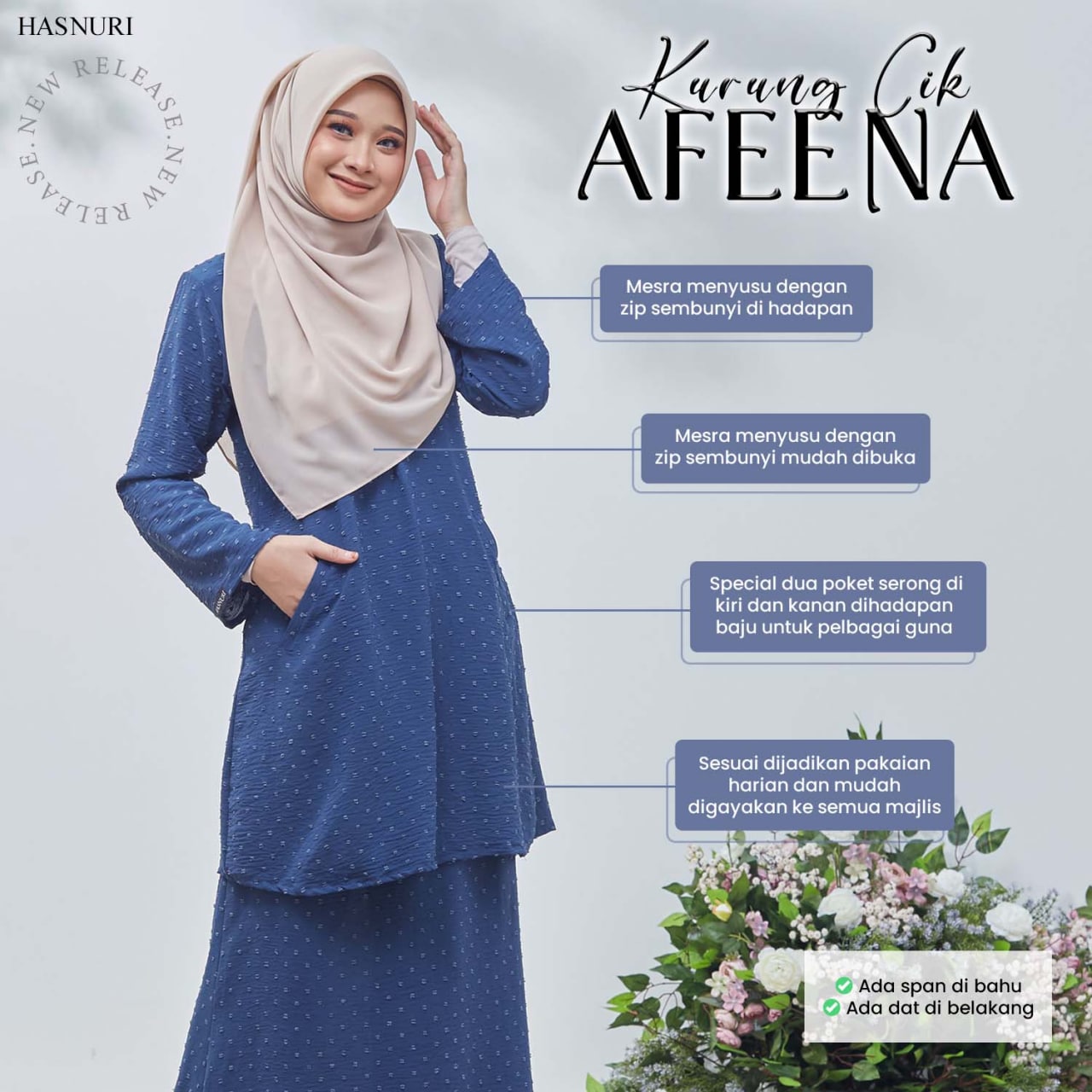 Kurung Cik Afeena - Purple
