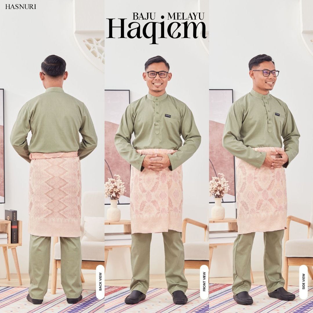 Baju Melayu Haqiem - Olive Green