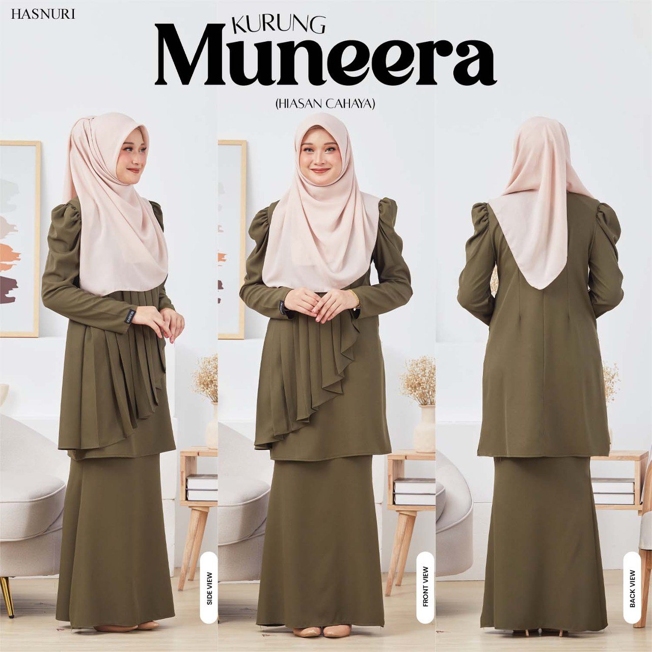 Kurung Muneera - Gold