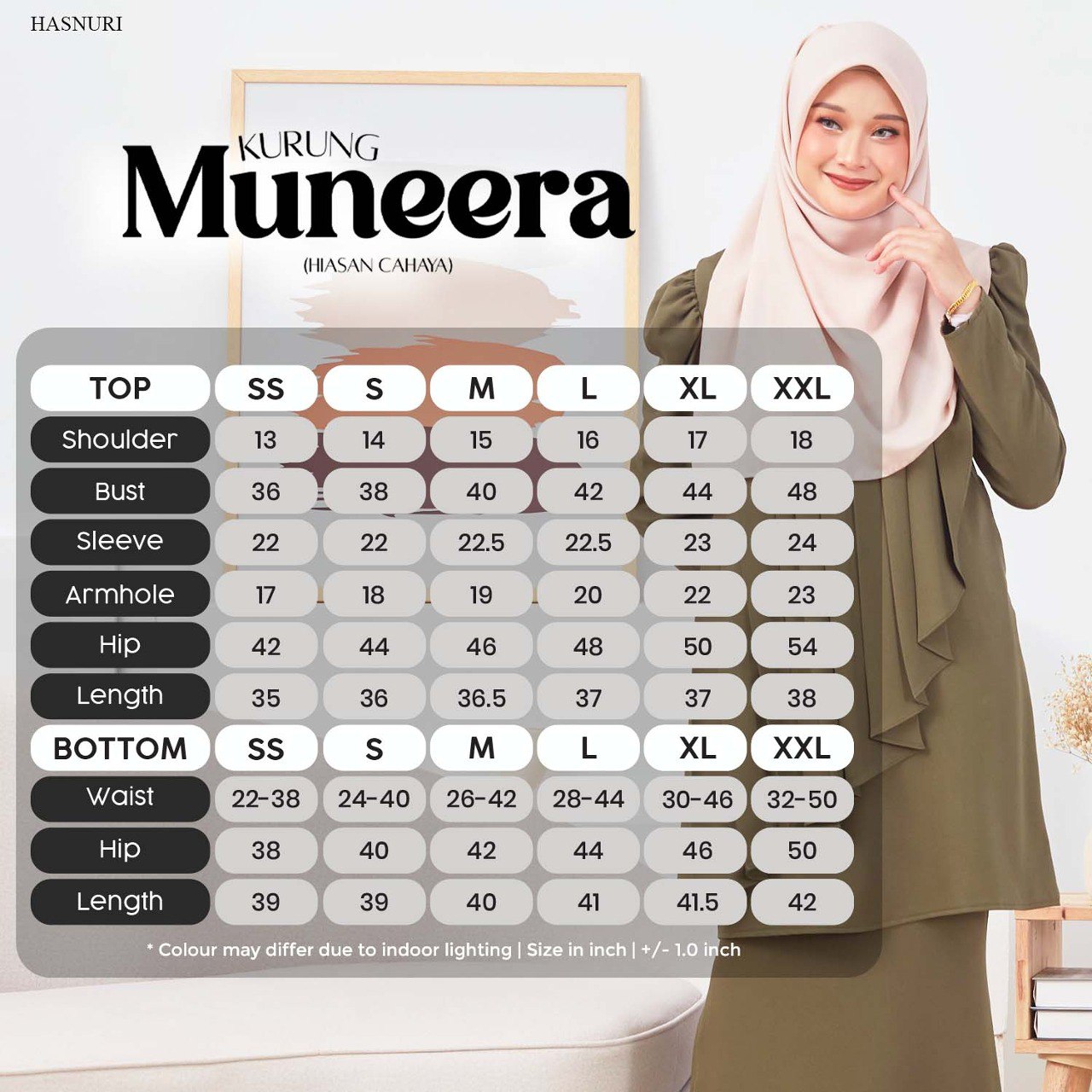 Kurung Muneera - Gold