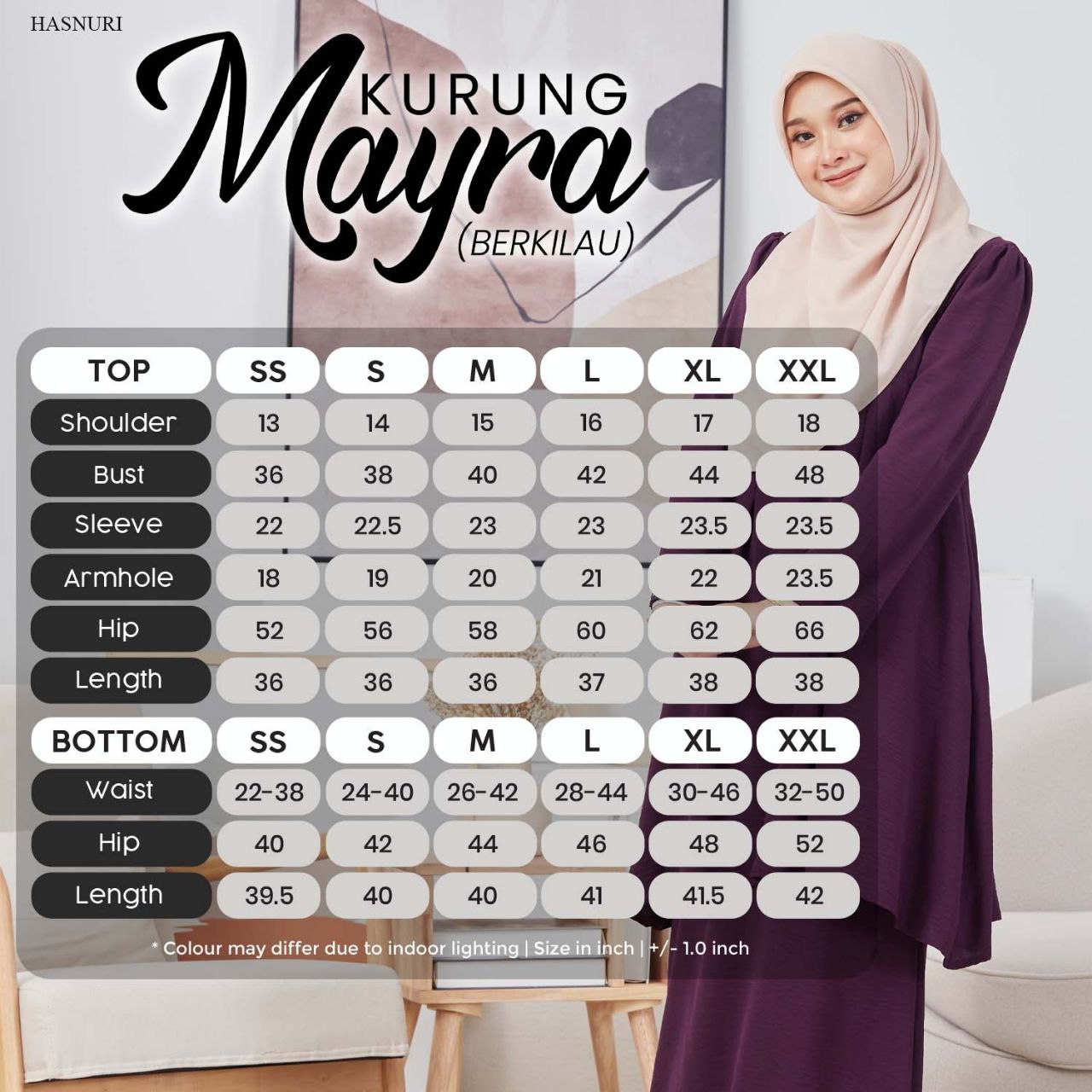 Kurung Mayra - Black