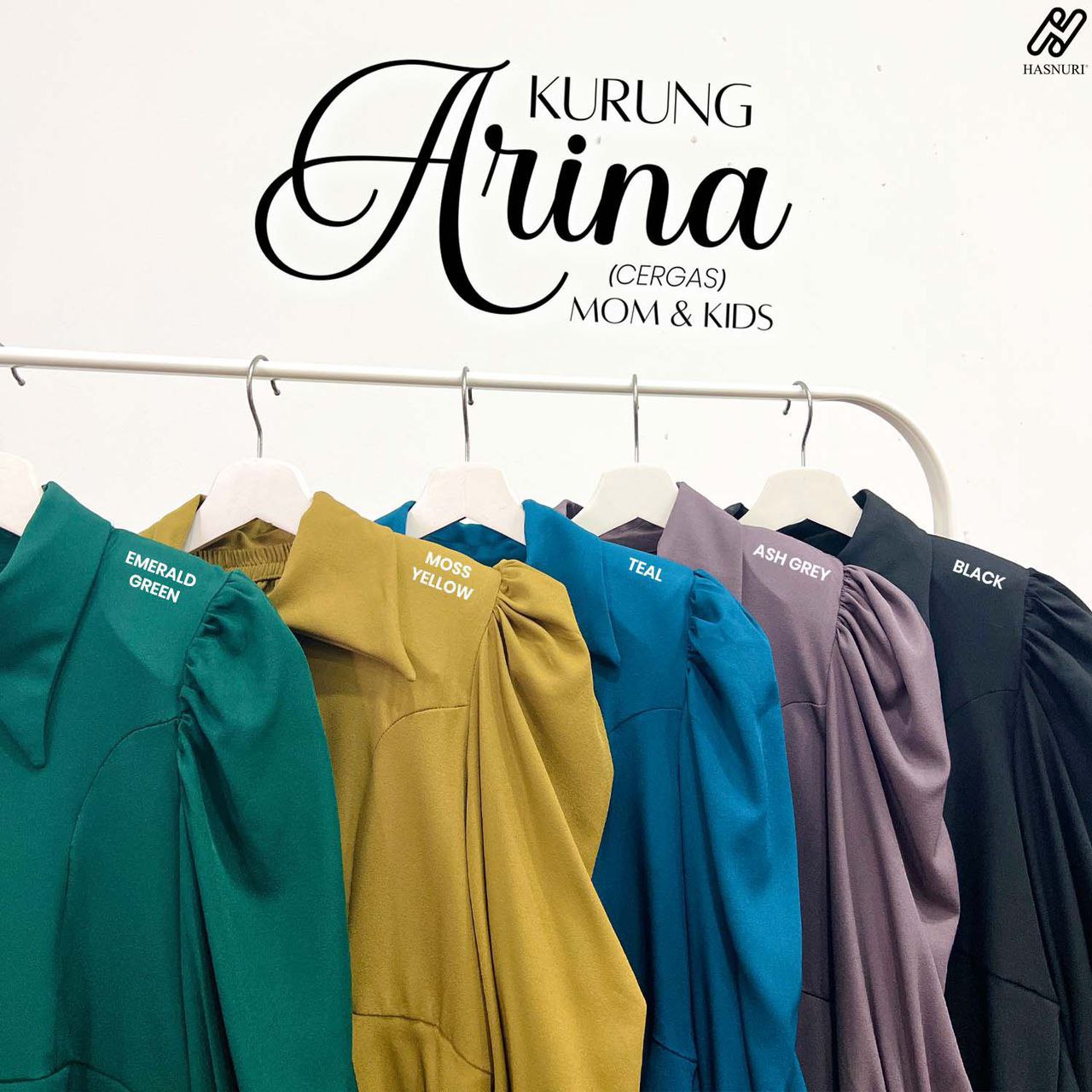 Kurung Arina - Ash Grey