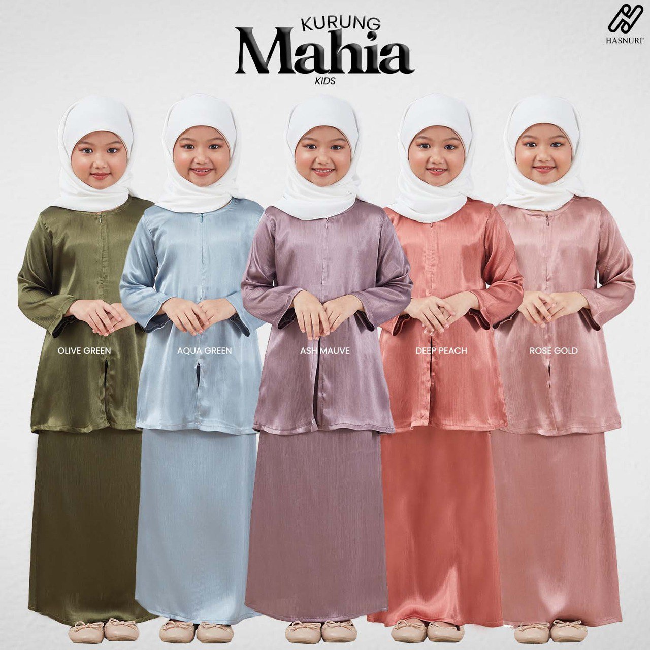 Kurung Mahia Kids - Ash Mauve