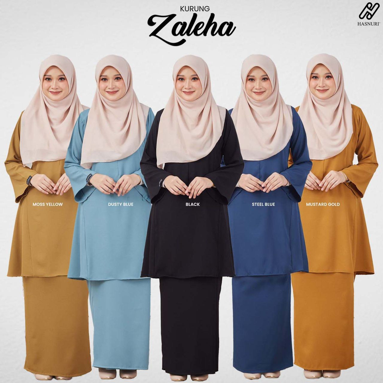 Kurung Zaleha - Moss Yellow