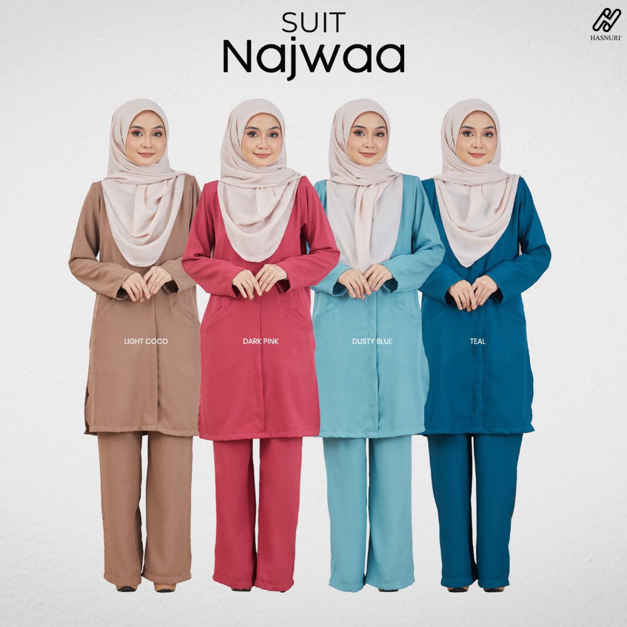 Suit Najwaa - Dusty Blue