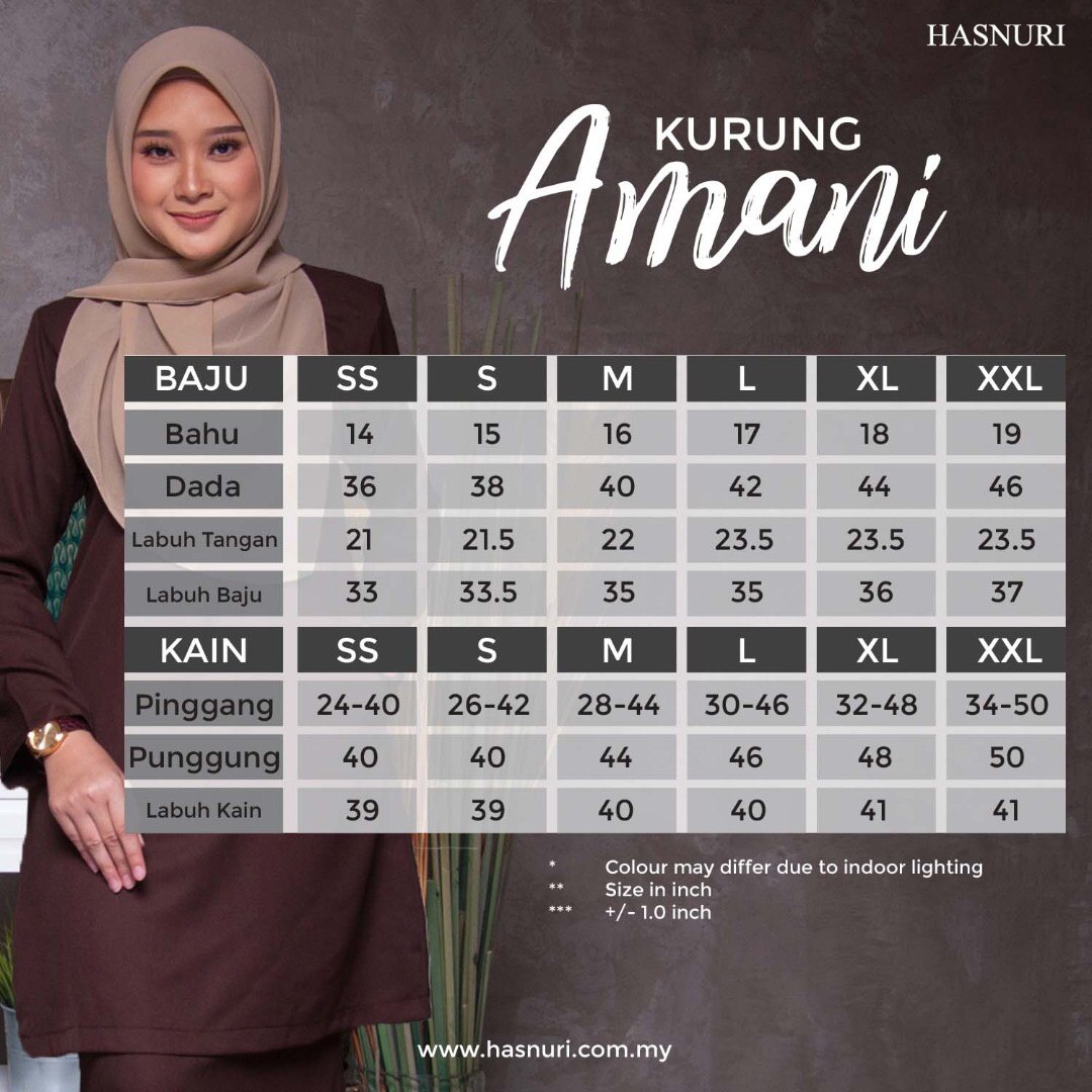 Kurung Amani - Moss Green