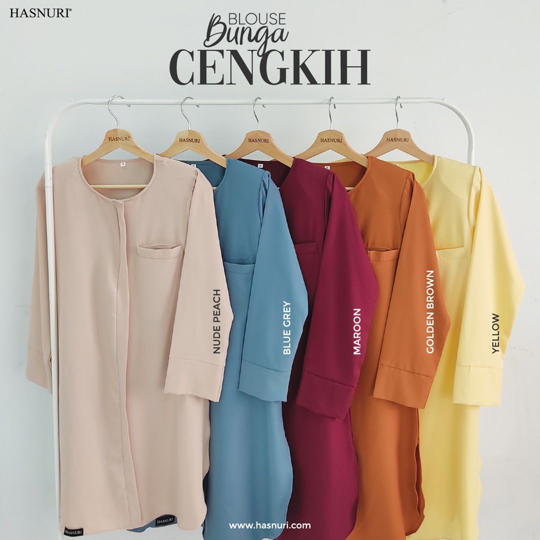 Blouse Bunga Cengkih - Nude Peach