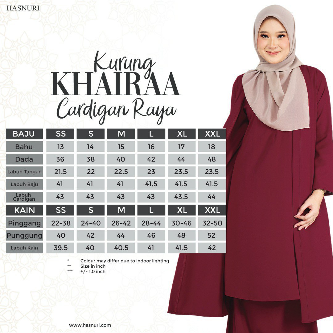 Kurung Khairaa Cardigan - Dark Orange