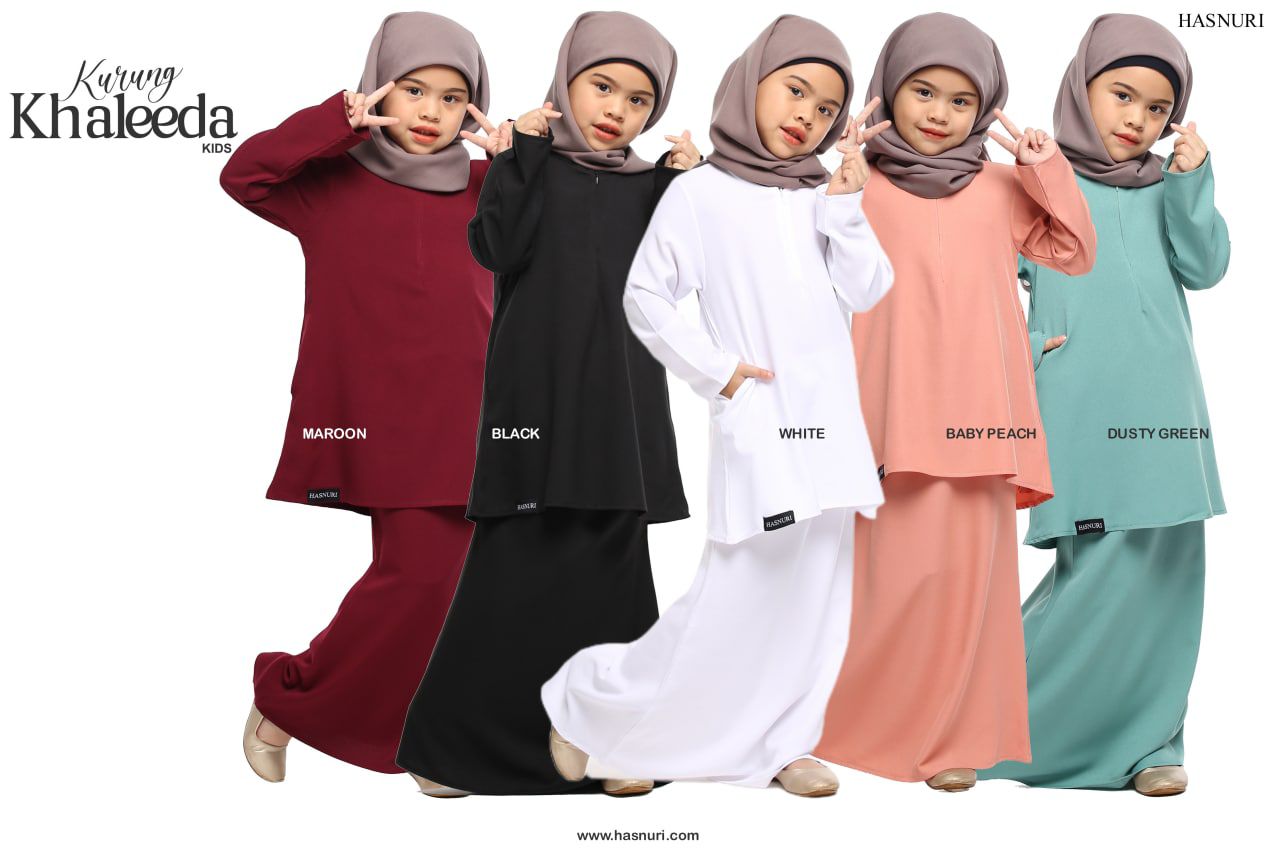 Kurung Khaleeda Kids - White