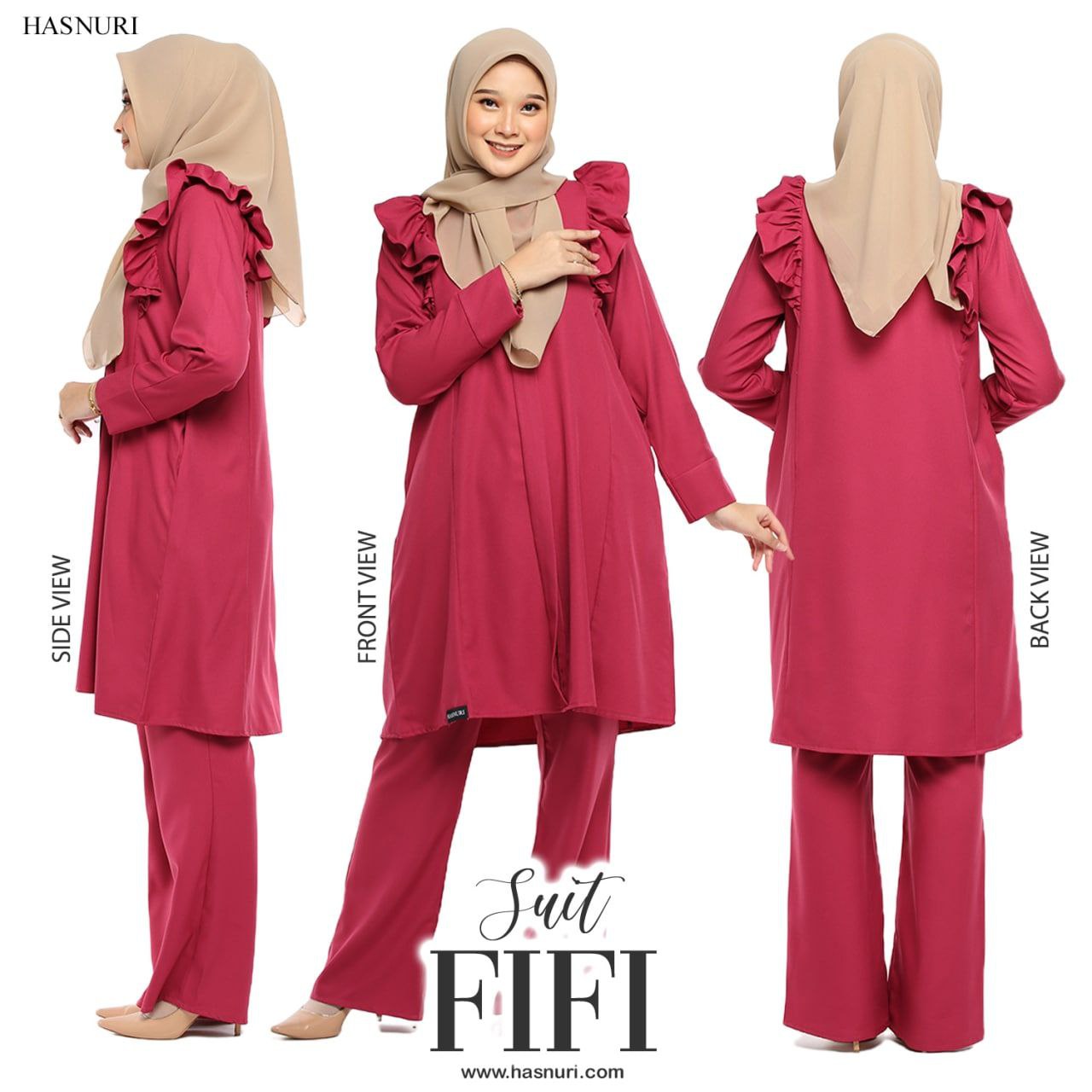 Suit Fifi - Red Maroon
