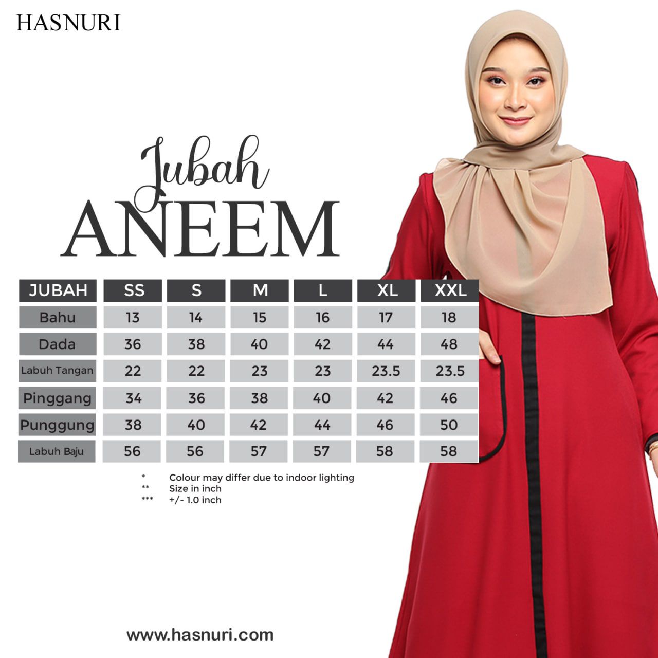 Jubah Aneem - Navy Blue