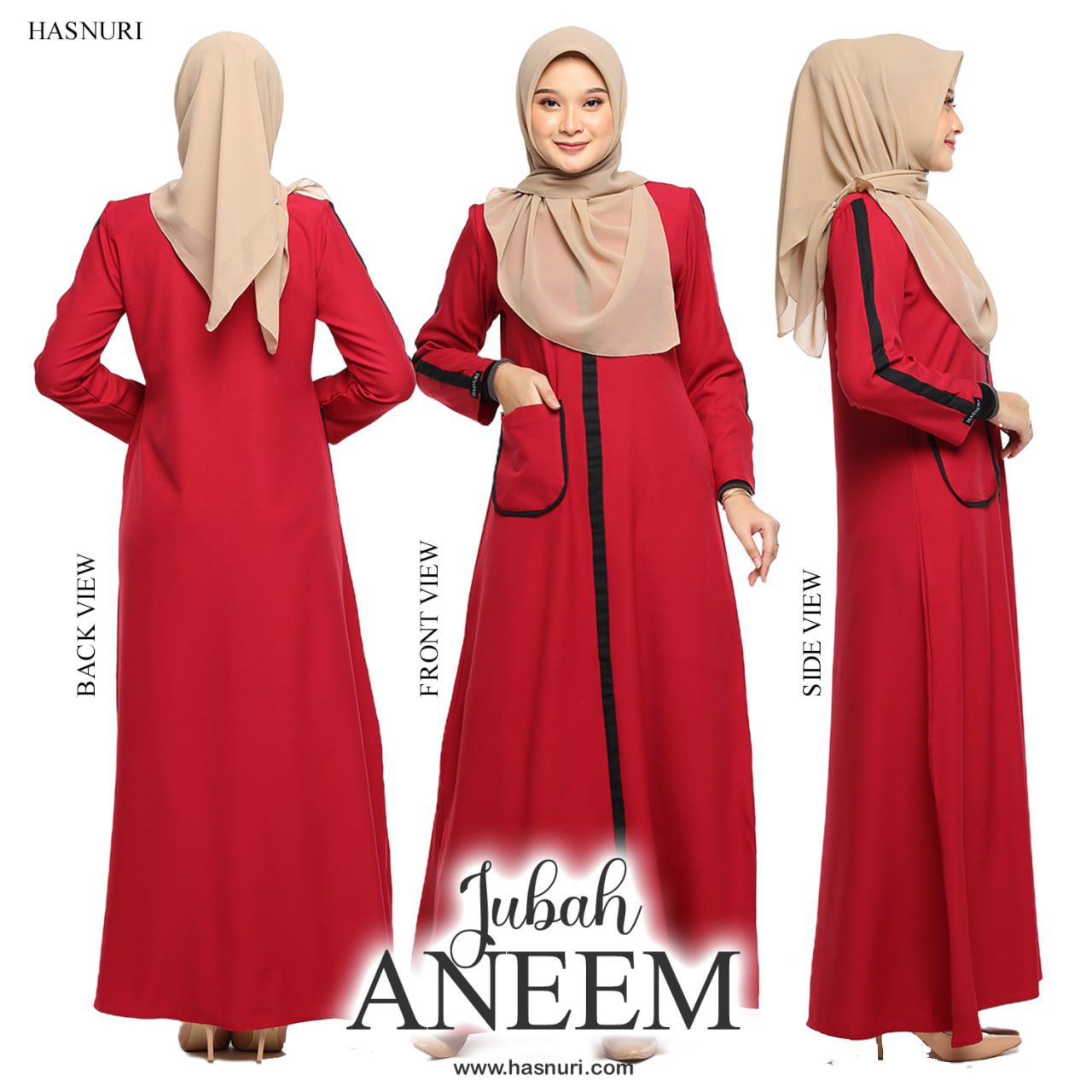 Jubah Aneem - Navy Blue