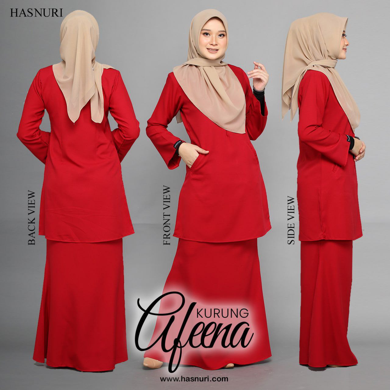 Kurung Afeena - Orange