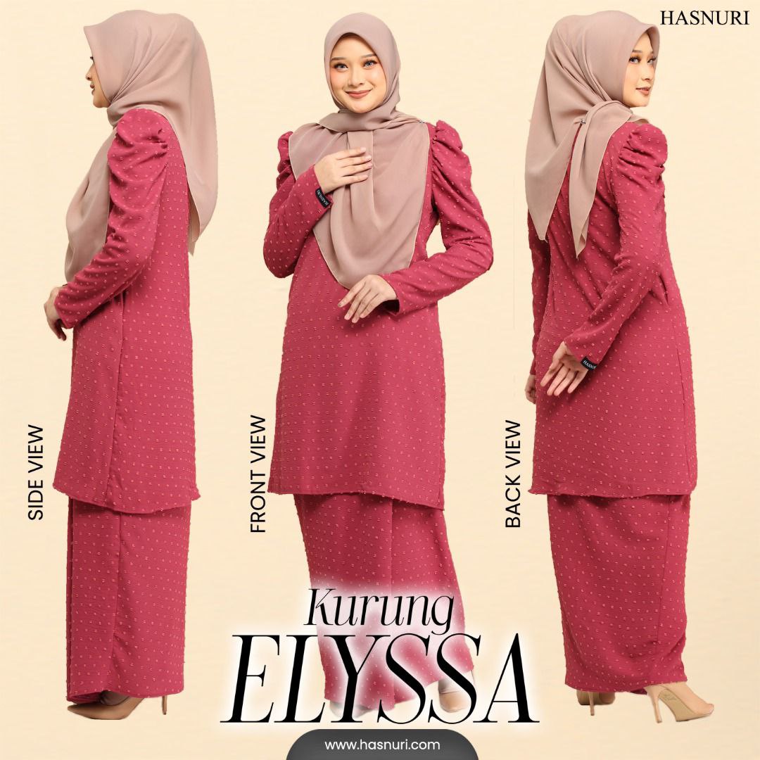 Kurung Elyssa - Dusty Blue