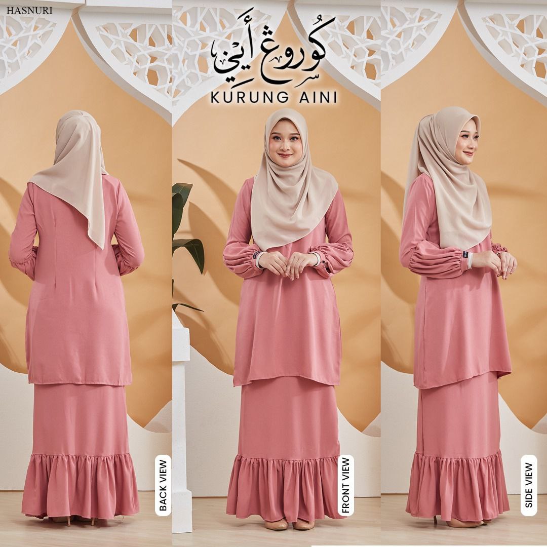 Kurung Aini - Moss Green