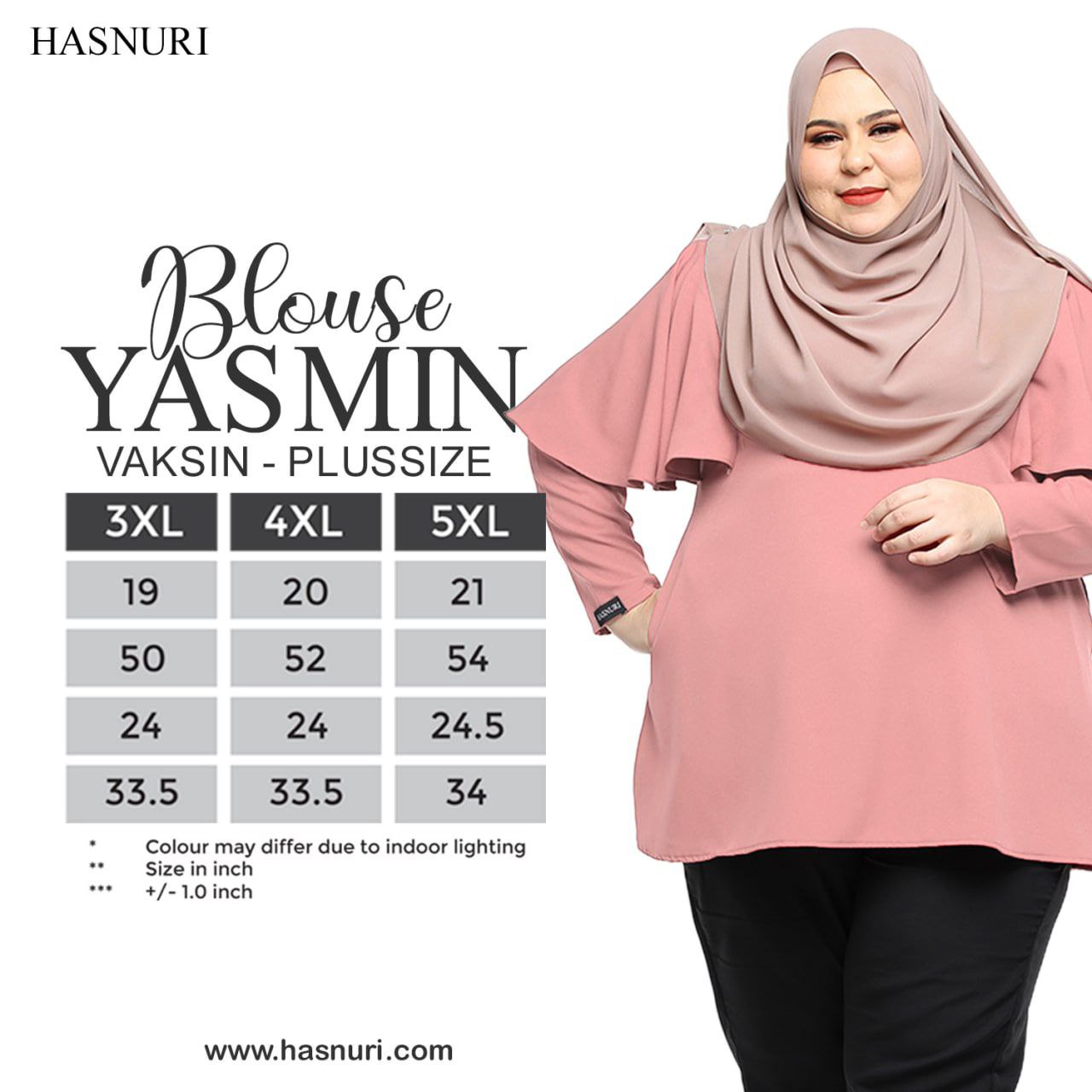 Blouse Yasmin Plus Size - Rosewood