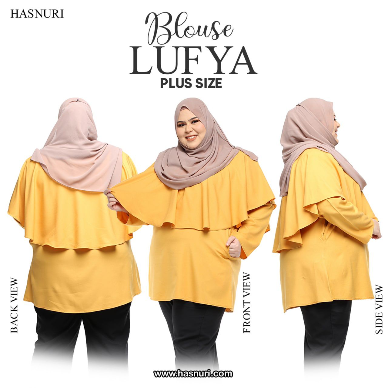 Blouse Lufya Plus Size - Maroon