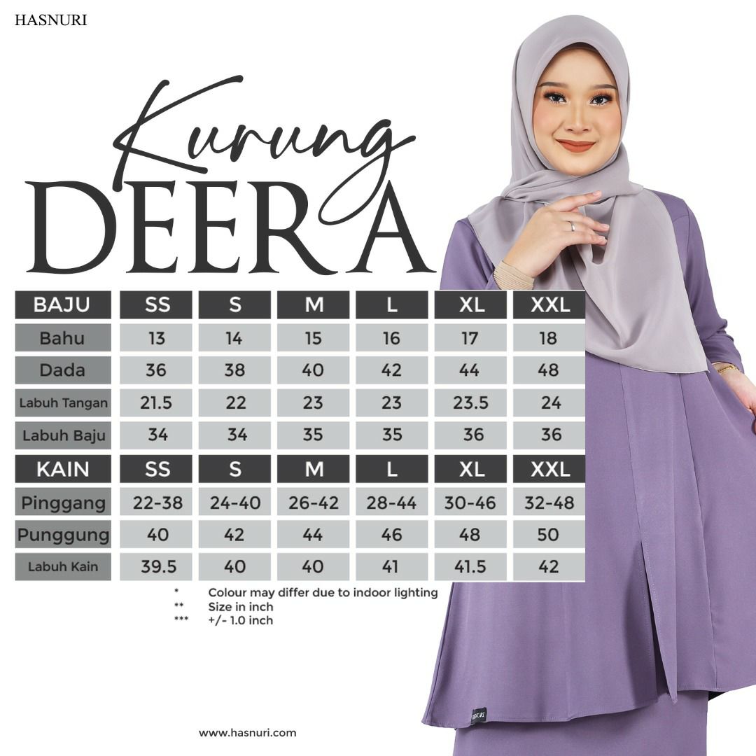 Kurung Deera - Maroon